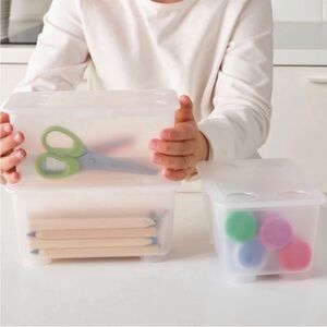 IKEA - Glis Box with Lid, Clear - 3 boxes included a set